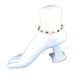 Beaded magnetic anklet