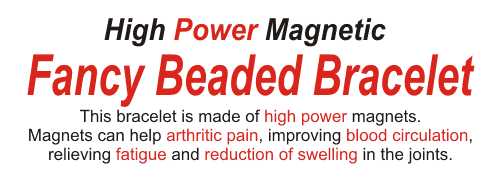 Fancy beaded magnetic bracelet information