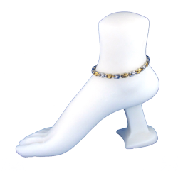 Stainless steel magnetic anklet