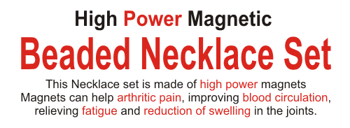 Beaded magnetic necklace set information