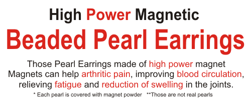 Beaded pearl magnetic earrings information