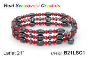 Magnetic Multipurpose Lariat 21″ Swarovski Crystals – B21LSC1