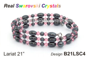 Magnetic Multipurpose Lariat 21″ Swarovski Crystals – B21LSC4