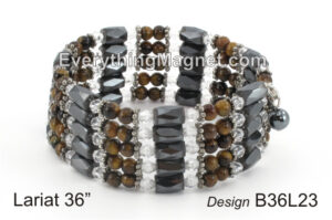 Magnetic Multipurpose Lariat 36″ Tiger’s Eye – B36L23