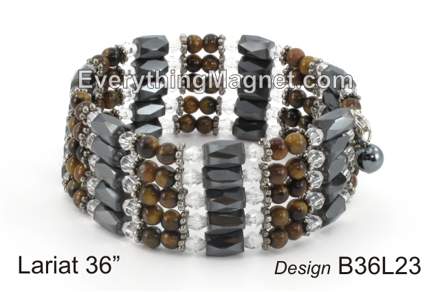 Magnetic Multipurpose Lariat 36" Tiger's Eye - B36L23