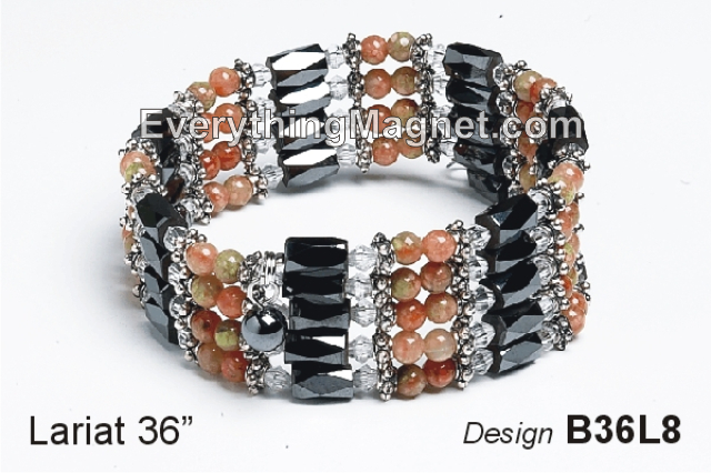 Magnetic Multipurpose Lariat 36"  Brown Stone - B36L8