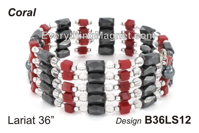 Magnetic Multipurpose Lariat 36" Square Red Coral - B36LS12
