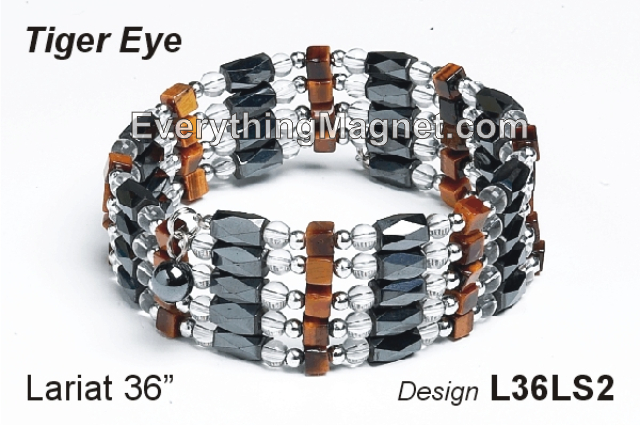 Magnetic Multipurpose Lariat 36" Tiger's Eye - B36LS2