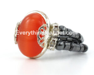 Magnetic Double Loop Hematite Ring – BBDR10
