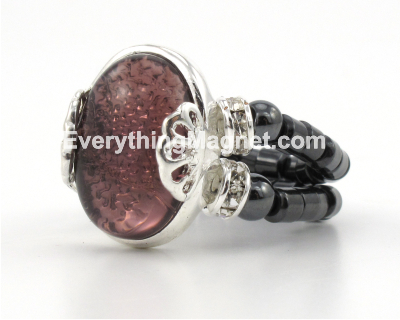 Magnetic Double Loop Hematite Ring - BBDR3