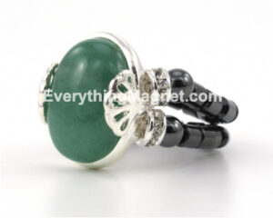Magnetic Double Loop Hematite Ring – Jade – BBDR4