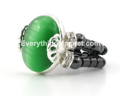 Magnetic Double Loop Hematite Ring - BBDR5