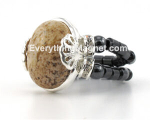 Magnetic Double Loop Hematite Ring – BBDR8