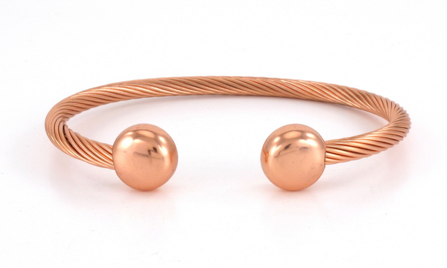 (Medium) Magnetic Solid Copper Bangle - BG54CM