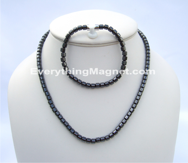 Magnetic Beaded Necklace Bracelet Set - BNB10