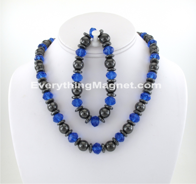 Magnetic Beaded Necklace Bracelet Set - BNB33