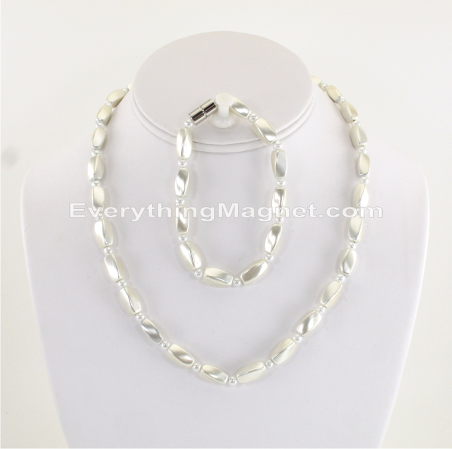 Magnetic Beaded Necklace Bracelet Set – BNB64