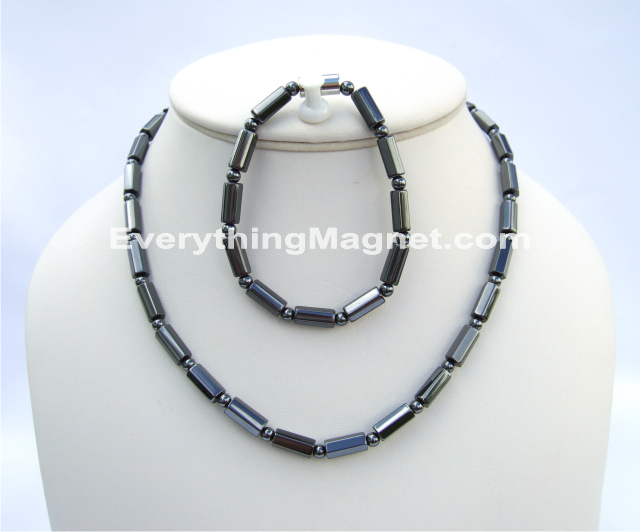 Magnetic Beaded Necklace Bracelet Set - BNB9