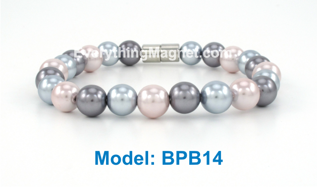 High Power Magnetic Beaded Pearl Bracelet - BPB14