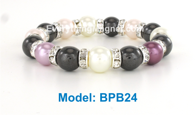 High Power Magnetic Beaded Pearl Bracelet - BPB24