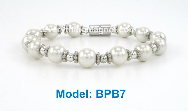 High Power Magnetic Beaded Pearl Bracelet - BPB7