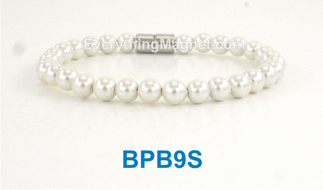 High Power Magnetic Beaded Pearl Bracelet - BPB9S
