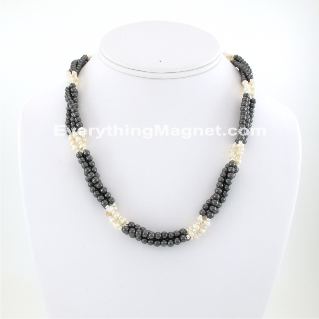 Magnetic Beaded Pearls Necklace - BPN20