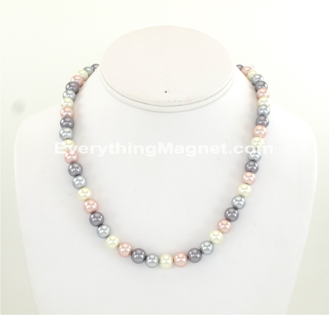 Magnetic Beaded Pearl Necklace - BPN23