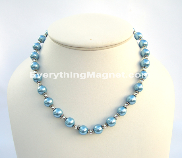 Magnetic Beaded Pearls Necklace - BPN4
