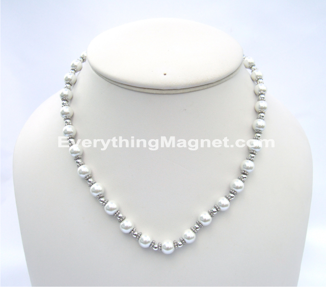 Magnetic Beaded Pearls Necklace - BPN7