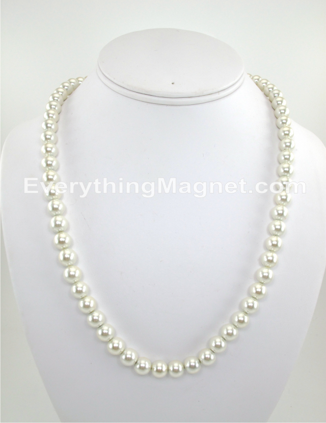 Magnetic Beaded Pearls Necklace (Extra Long) - BPN9LB