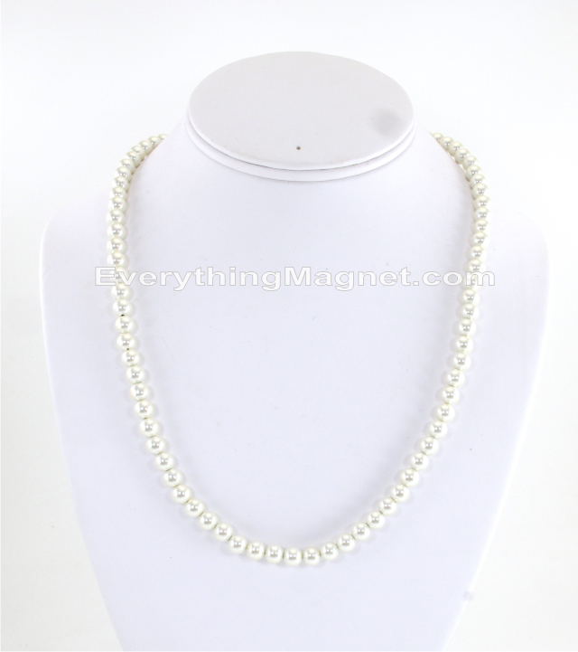 Magnetic Beaded Pearl Necklace - BPN9S