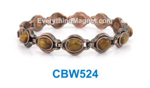 Magnetic Copper Bracelet – Tiger’s Eye – CBW524