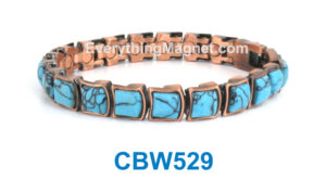 Magnetic Copper Bracelet – Turquoise Gemstone – CBW529