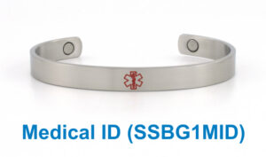 Magnetic Stainless Steel Medical ID Bangle – SSBG1MID