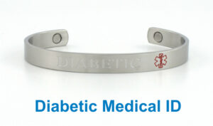 Magnetic Stainless Steel Diabetic Medical ID Bangle – SSBGD1MID