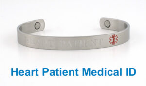 Magnetic Stainless Steel Heart Patient Medical ID Bangle – SSBGH1MID