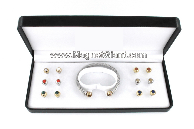 Magnetic Stainless Steel Bangle Set - SSBGMC