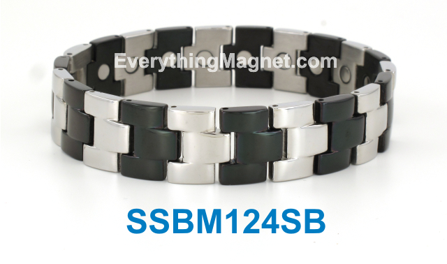 Magnetic Stainless Steel Bracelet + Free Gift Box - SSBM124SB