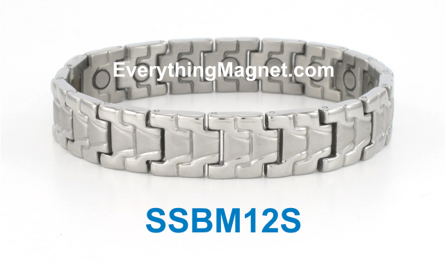 Magnetic Stainless Steel Bracelet - SSBM12S