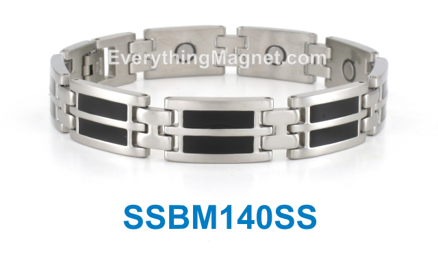 Magnetic Stainless Steel Bracelet - SSBM140SS
