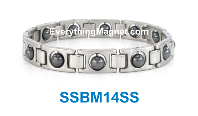 Magnetic Stainless Steel Bracelet - SSBM14SS