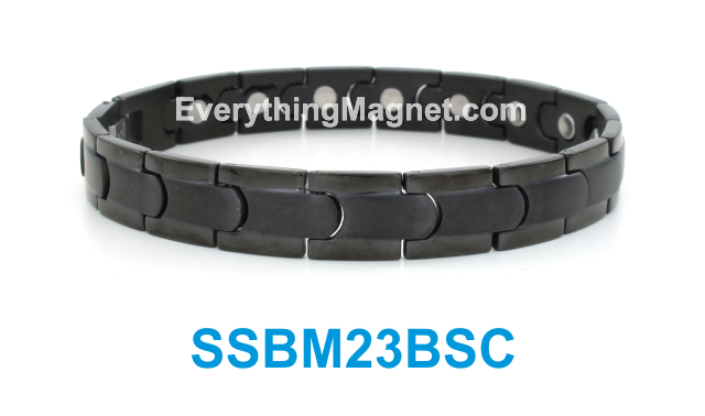 Magnetic Stainless Steel Bracelet   Free Gift Box - SSBM23BSC