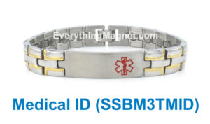 Magnetic Stainless Steel Medical ID Bracelet – SSBM3TMID