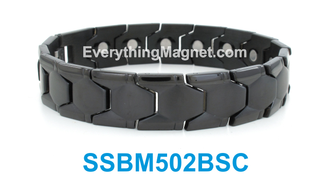 Magnetic Stainless Steel Bracelet   Free Gift Box - SSBM502BSC