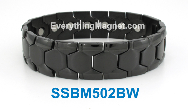 Magnetic Stainless Steel Bracelet + Free Gift Box - SSBM502BW