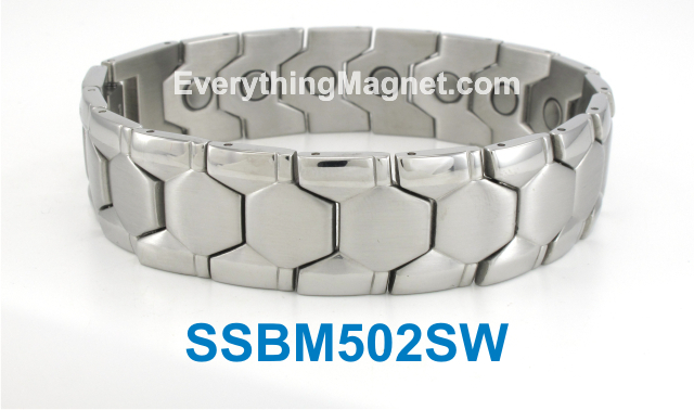 Magnetic Stainless Steel Bracelet - SSBM502SW