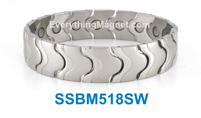 Magnetic Stainless Steel Bracelet - SSBM518SW