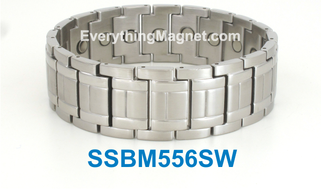 Magnetic Stainless Steel Bracelet + Free Gift Box - SSBM556SW
