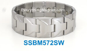 Magnetic Stainless Steel Bracelet Free Gift Box – SSBM572SW